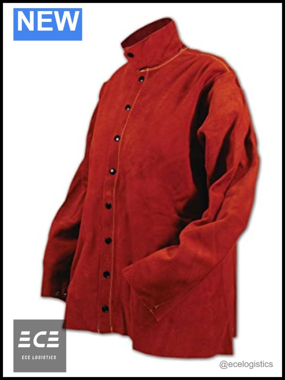 MAGID Weld Pro Flame Resistant Leather Jacket 30" Snap Kevlar Seams